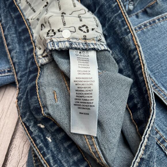 Camila Coelho Women’s Size 6 Straight Ankle Blue Jeans Embroidered Pockets - Picture 10 of 11